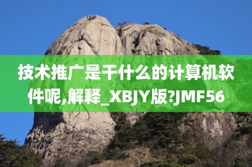 技术推广是干什么的计算机软件呢,解释_XBJY版?JMF56