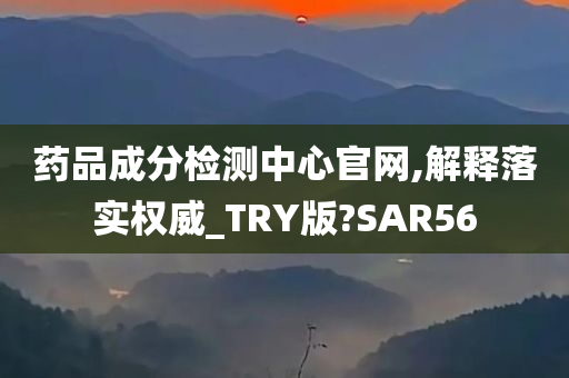 药品成分检测中心官网,解释落实权威_TRY版?SAR56