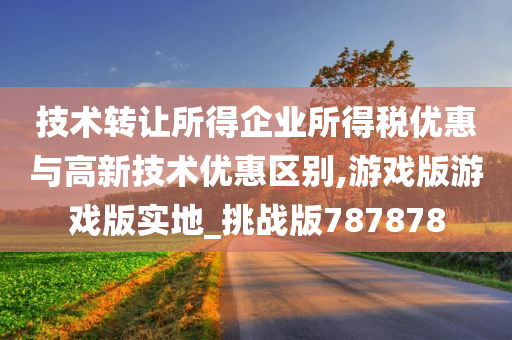 技术转让所得企业所得税优惠与高新技术优惠区别,游戏版游戏版实地_挑战版787878