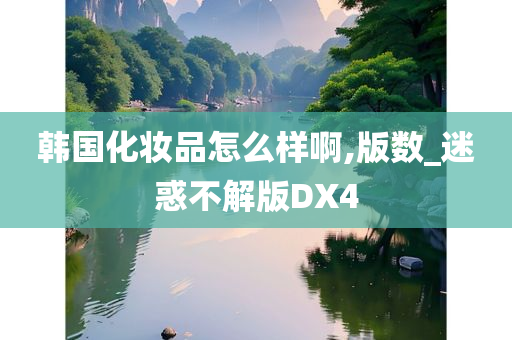 韩国化妆品怎么样啊,版数_迷惑不解版DX4