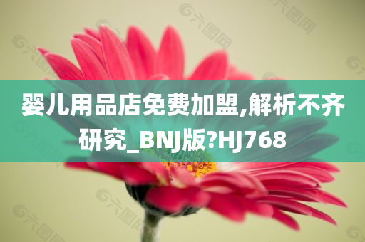 婴儿用品店免费加盟,解析不齐研究_BNJ版?HJ768