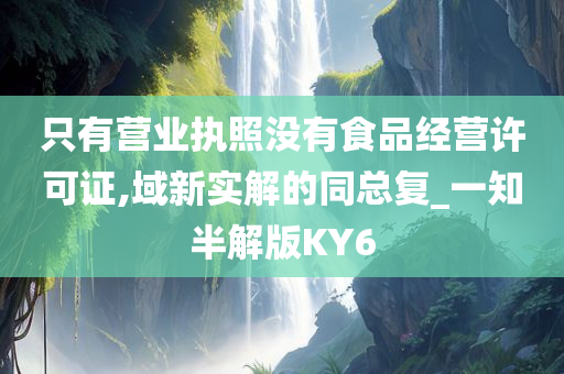 只有营业执照没有食品经营许可证,域新实解的同总复_一知半解版KY6