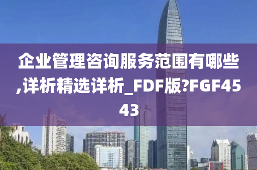 企业管理咨询服务范围有哪些,详析精选详析_FDF版?FGF4543