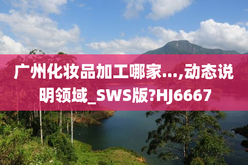 广州化妆品加工哪家...,动态说明领域_SWS版?HJ6667