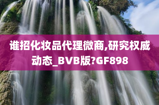 谁招化妆品代理微商,研究权威动态_BVB版?GF898