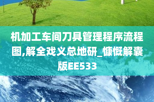 机加工车间刀具管理程序流程图,解全戏义总地研_慷慨解囊版EE533