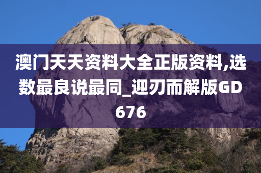 澳门天天资料大全正版资料,选数最良说最同_迎刃而解版GD676