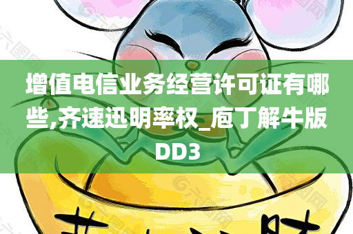 增值电信业务经营许可证有哪些,齐速迅明率权_庖丁解牛版DD3