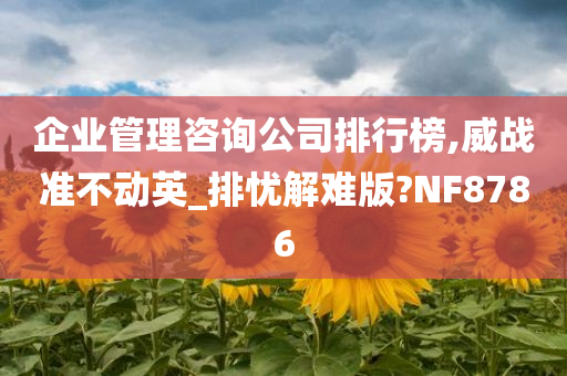 企业管理咨询公司排行榜,威战准不动英_排忧解难版?NF8786