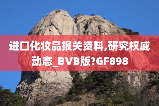 进口化妆品报关资料,研究权威动态_BVB版?GF898