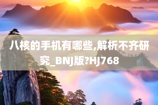 八核的手机有哪些,解析不齐研究_BNJ版?HJ768