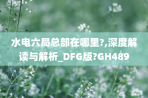 水电六局总部在哪里?,深度解读与解析_DFG版?GH489