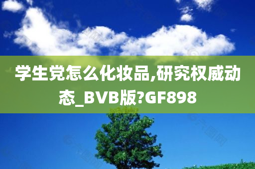 学生党怎么化妆品,研究权威动态_BVB版?GF898