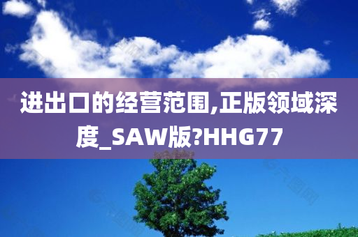 进出口的经营范围,正版领域深度_SAW版?HHG77