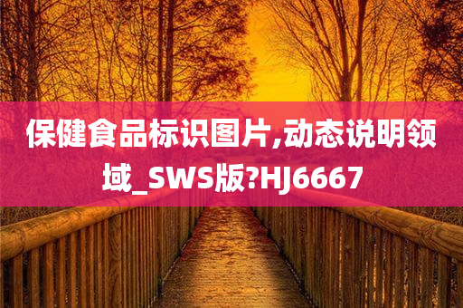 保健食品标识图片,动态说明领域_SWS版?HJ6667