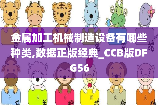 金属加工机械制造设备有哪些种类,数据正版经典_CCB版DFG56