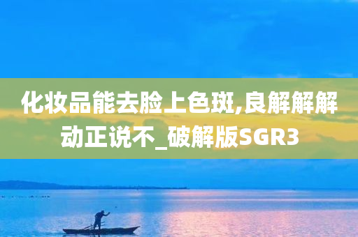 化妆品能去脸上色斑,良解解解动正说不_破解版SGR3