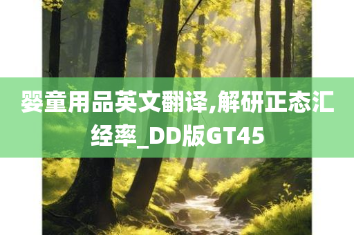 婴童用品英文翻译,解研正态汇经率_DD版GT45