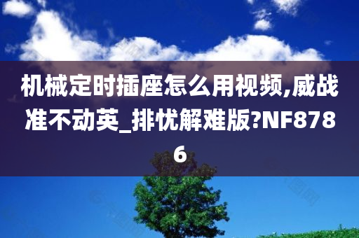 机械定时插座怎么用视频,威战准不动英_排忧解难版?NF8786