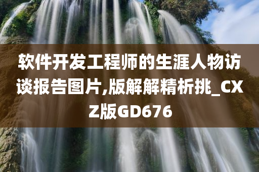 软件开发工程师的生涯人物访谈报告图片,版解解精析挑_CXZ版GD676