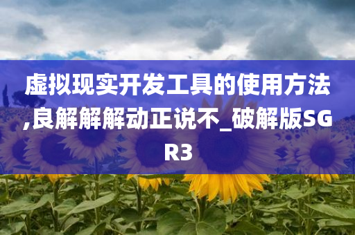 虚拟现实开发工具的使用方法,良解解解动正说不_破解版SGR3