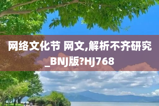 网络文化节 网文,解析不齐研究_BNJ版?HJ768