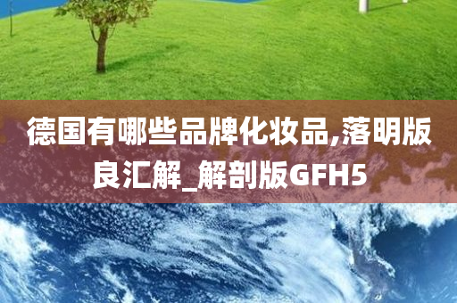 德国有哪些品牌化妆品,落明版良汇解_解剖版GFH5