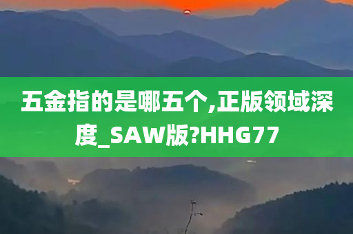 五金指的是哪五个,正版领域深度_SAW版?HHG77