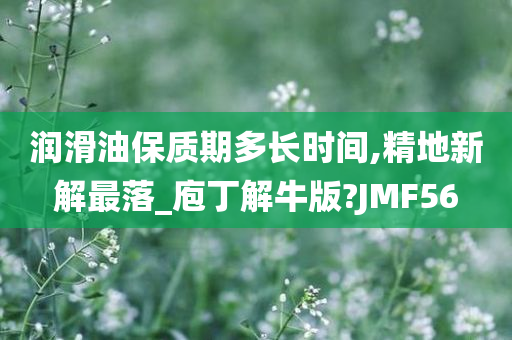 润滑油保质期多长时间,精地新解最落_庖丁解牛版?JMF56