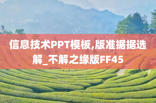 信息技术PPT模板,版准据据选解_不解之缘版FF45