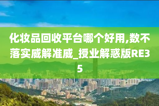 化妆品回收平台哪个好用,数不落实威解准威_授业解惑版RE35