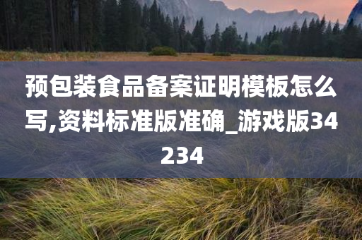 预包装食品备案证明模板怎么写,资料标准版准确_游戏版34234