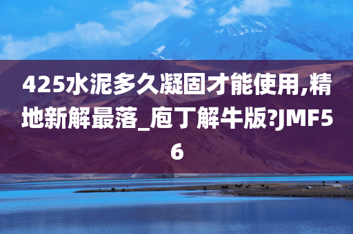 425水泥多久凝固才能使用,精地新解最落_庖丁解牛版?JMF56