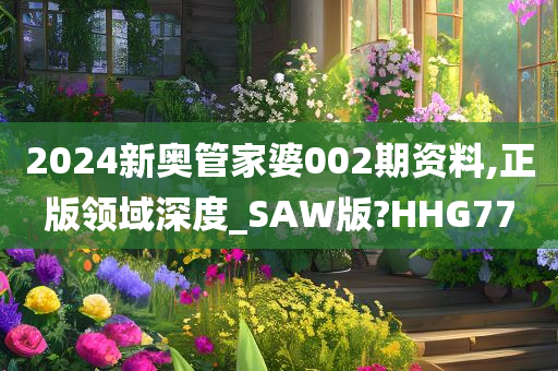 2024新奥管家婆002期资料,正版领域深度_SAW版?HHG77