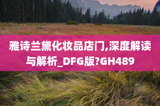 雅诗兰黛化妆品店门,深度解读与解析_DFG版?GH489