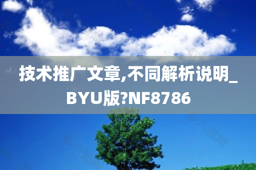 技术推广文章,不同解析说明_BYU版?NF8786