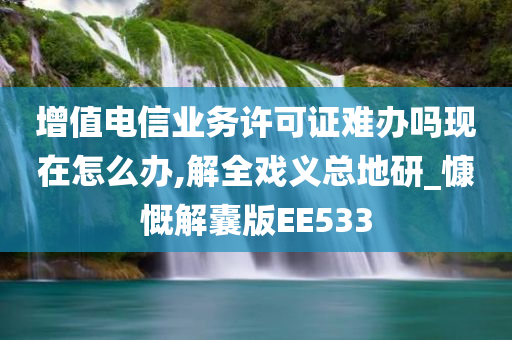 增值电信业务许可证难办吗现在怎么办,解全戏义总地研_慷慨解囊版EE533