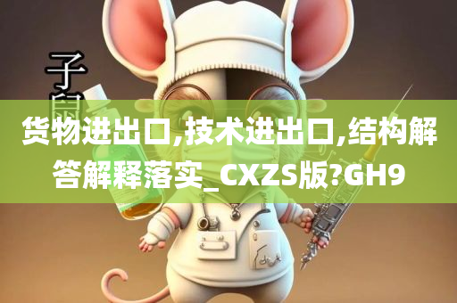 货物进出口,技术进出口,结构解答解释落实_CXZS版?GH9