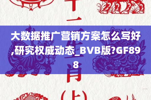 大数据推广营销方案怎么写好,研究权威动态_BVB版?GF898