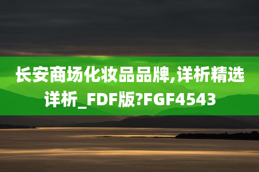 长安商场化妆品品牌,详析精选详析_FDF版?FGF4543