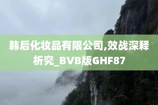 韩后化妆品有限公司,效战深释析究_BVB版GHF87