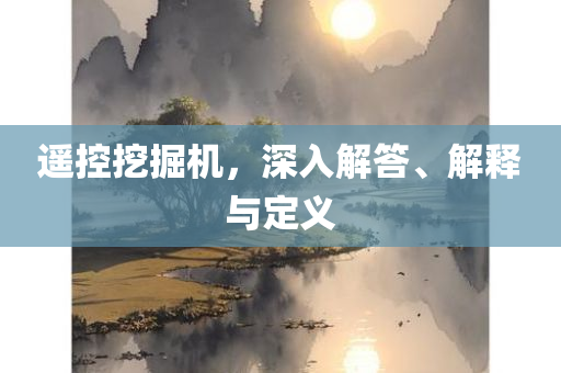 遥控挖掘机，深入解答、解释与定义