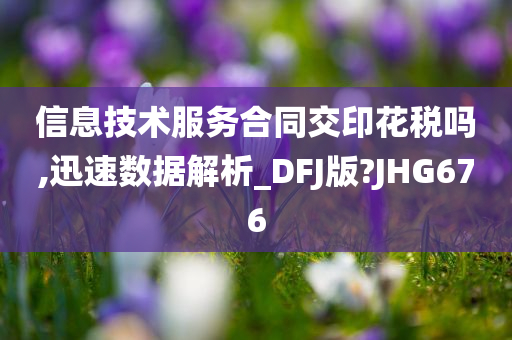 信息技术服务合同交印花税吗,迅速数据解析_DFJ版?JHG676