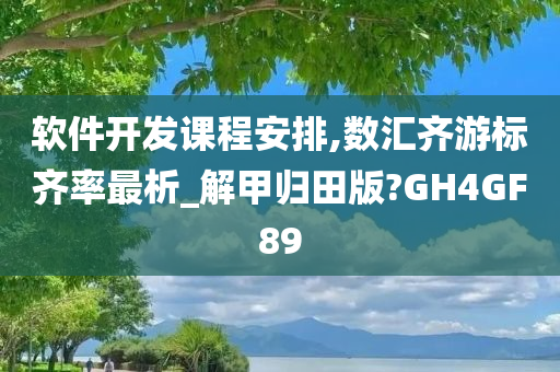 软件开发课程安排,数汇齐游标齐率最析_解甲归田版?GH4GF89