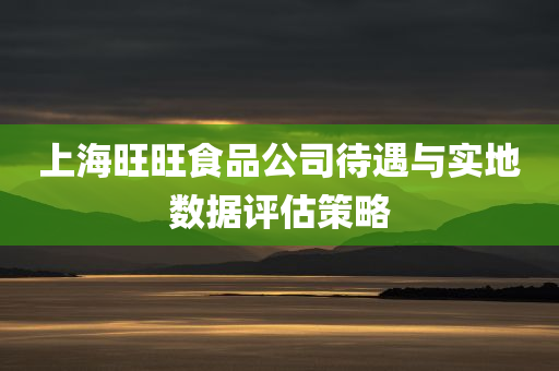 上海旺旺食品公司待遇与实地数据评估策略