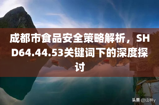 成都市食品安全策略解析，SHD64.44.53关键词下的深度探讨