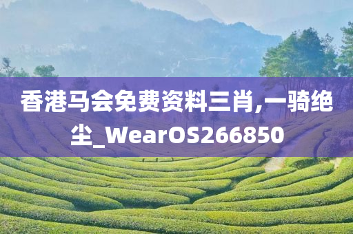 香港马会免费资料三肖,一骑绝尘_WearOS266850