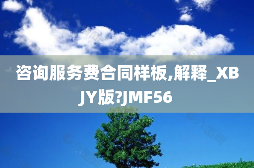 咨询服务费合同样板,解释_XBJY版?JMF56