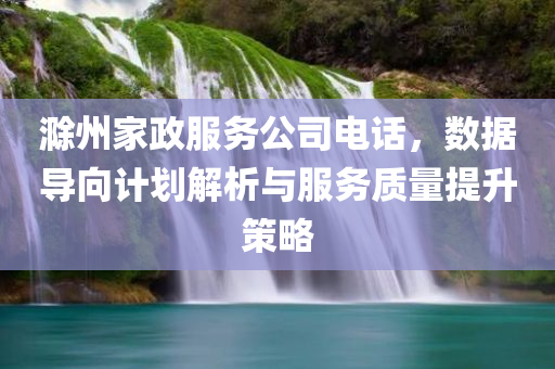 滁州家政服务公司电话，数据导向计划解析与服务质量提升策略