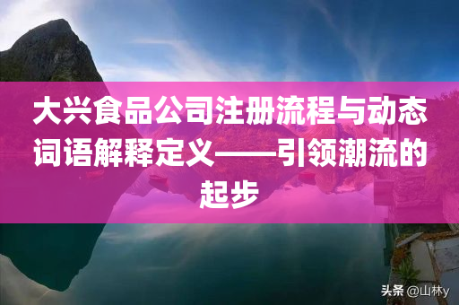 大兴食品公司注册流程与动态词语解释定义——引领潮流的起步